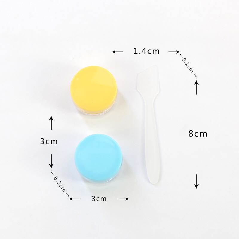 Amazon top selling portable travel 2pcs plastic jar empty cosmetic cream box