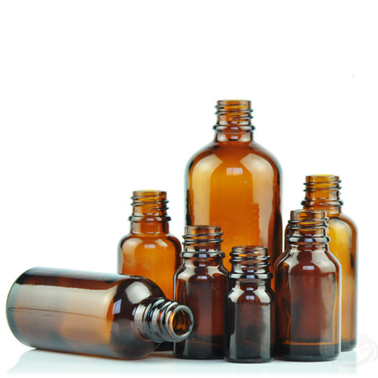 Amber 15ml 30ml 50ml 100ml round glass dropper bottle