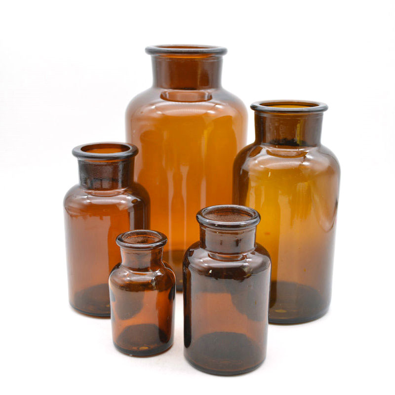 Amber 60ML 125ML 250ML 500ML 1000ML Glass Bottle For Essential Oil,Perfume,Aromatherapy,Chemistry Lab Chemical