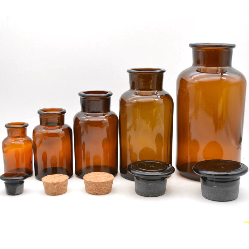 Amber 60ML 125ML 250ML 500ML 1000ML Glass Bottle For Essential Oil,Perfume,Aromatherapy,Chemistry Lab Chemical