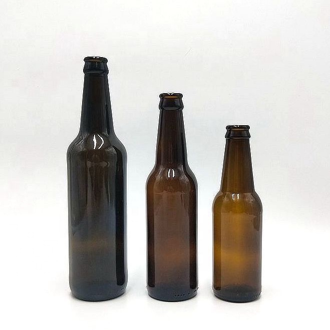 Amber Beer Packaging Glass Bottle with crown cap swing cap beer bottle