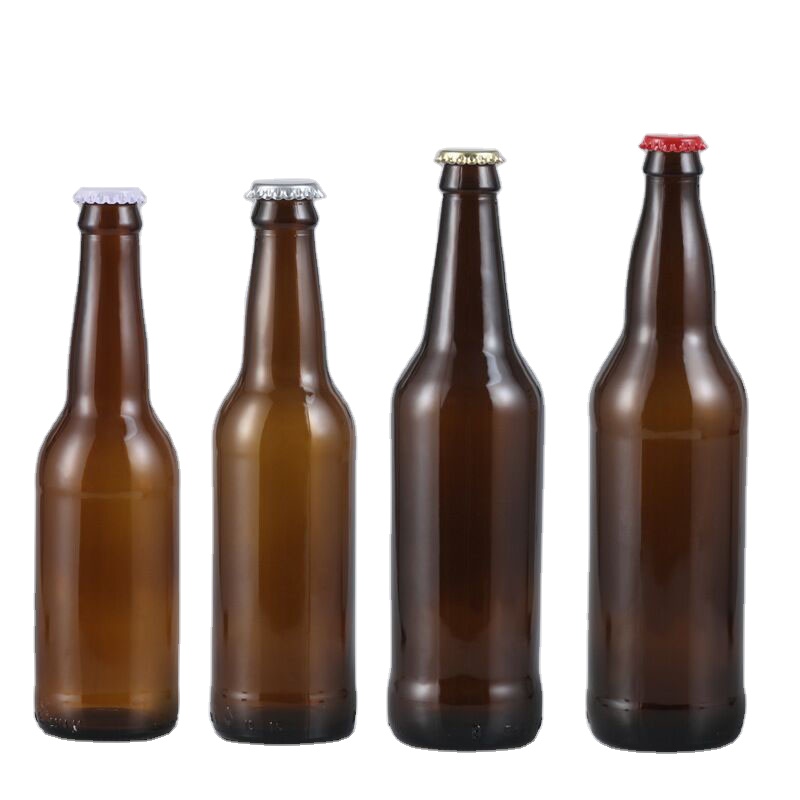 Amber Beer Packaging Glass Bottle with crown cap/ swing cap beer bottle330ml, 500ml,650ml