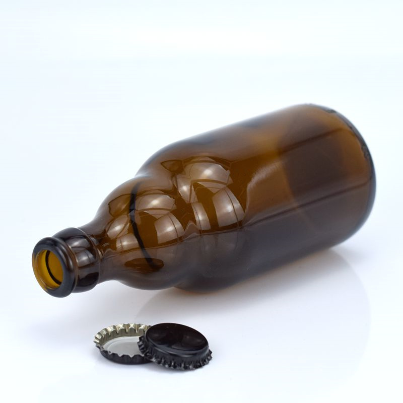 Amber Beer Packaging Glass Bottle with crown cap/ swing cap beer bottle330ml, 500ml,650ml