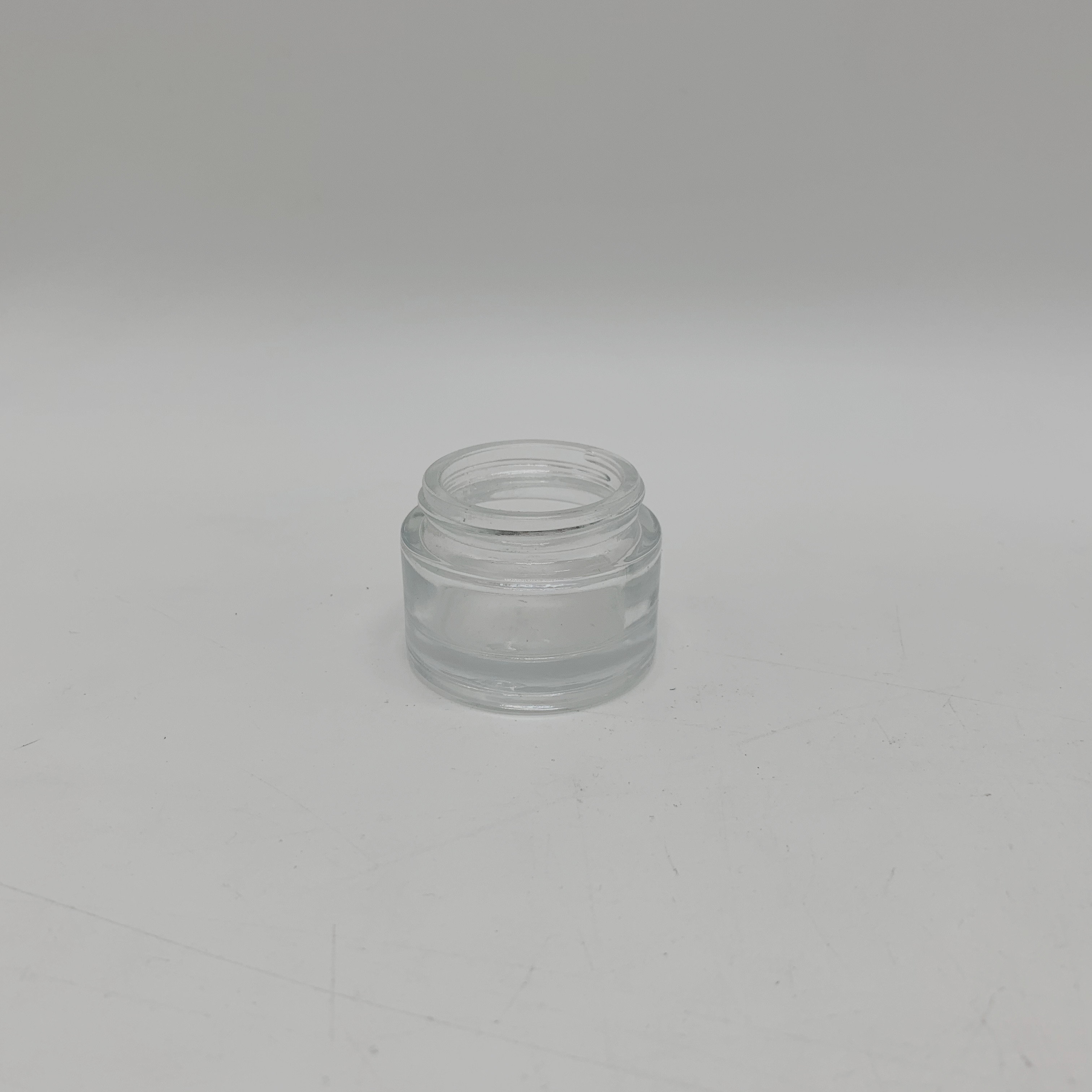 Amber Blue Clear Cosmetic Jar customized Glass Cream Jar