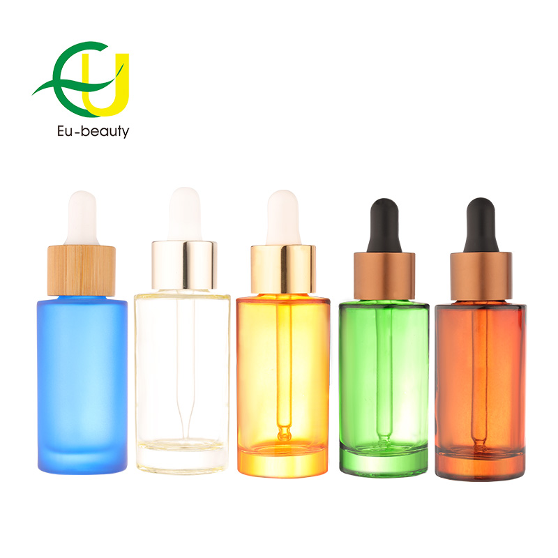 Amber  Blue Clear Glass Dropper Bottles For 10ml Essential Oil Bottle