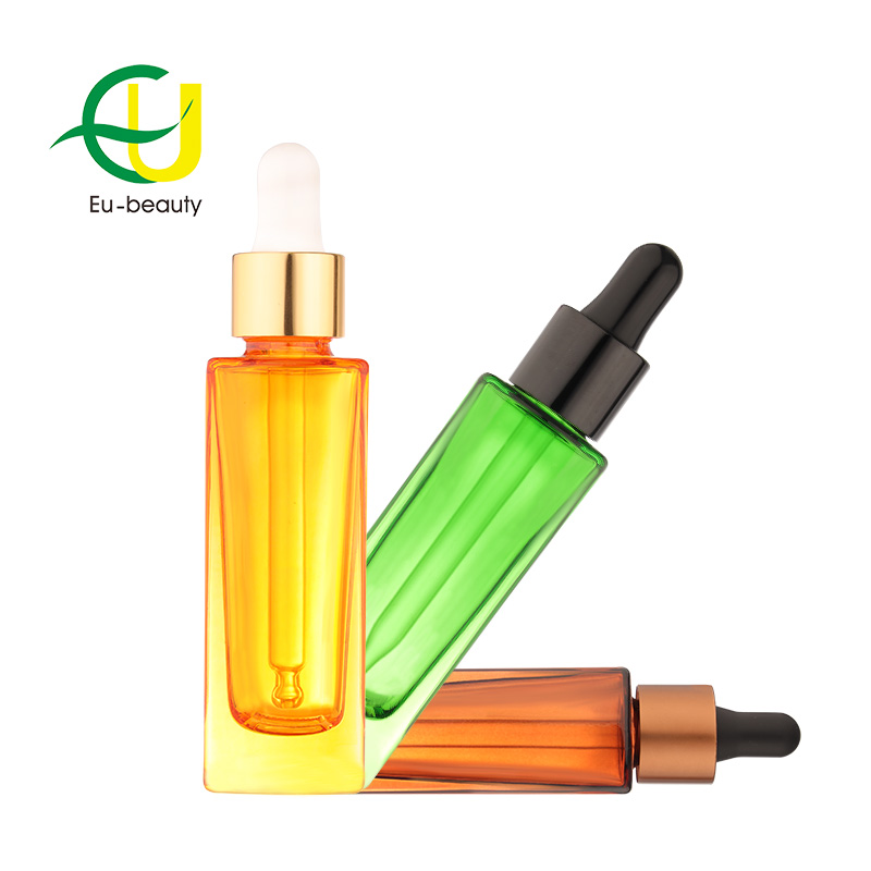 Amber Blue Clear Glass Dropper Bottles For 10ml Essential Oil Bottle
