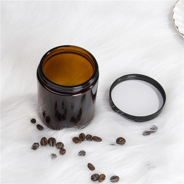 Amber Customize Round Glass Jars Candle Packaging Glass Jars with Lids homeland containers