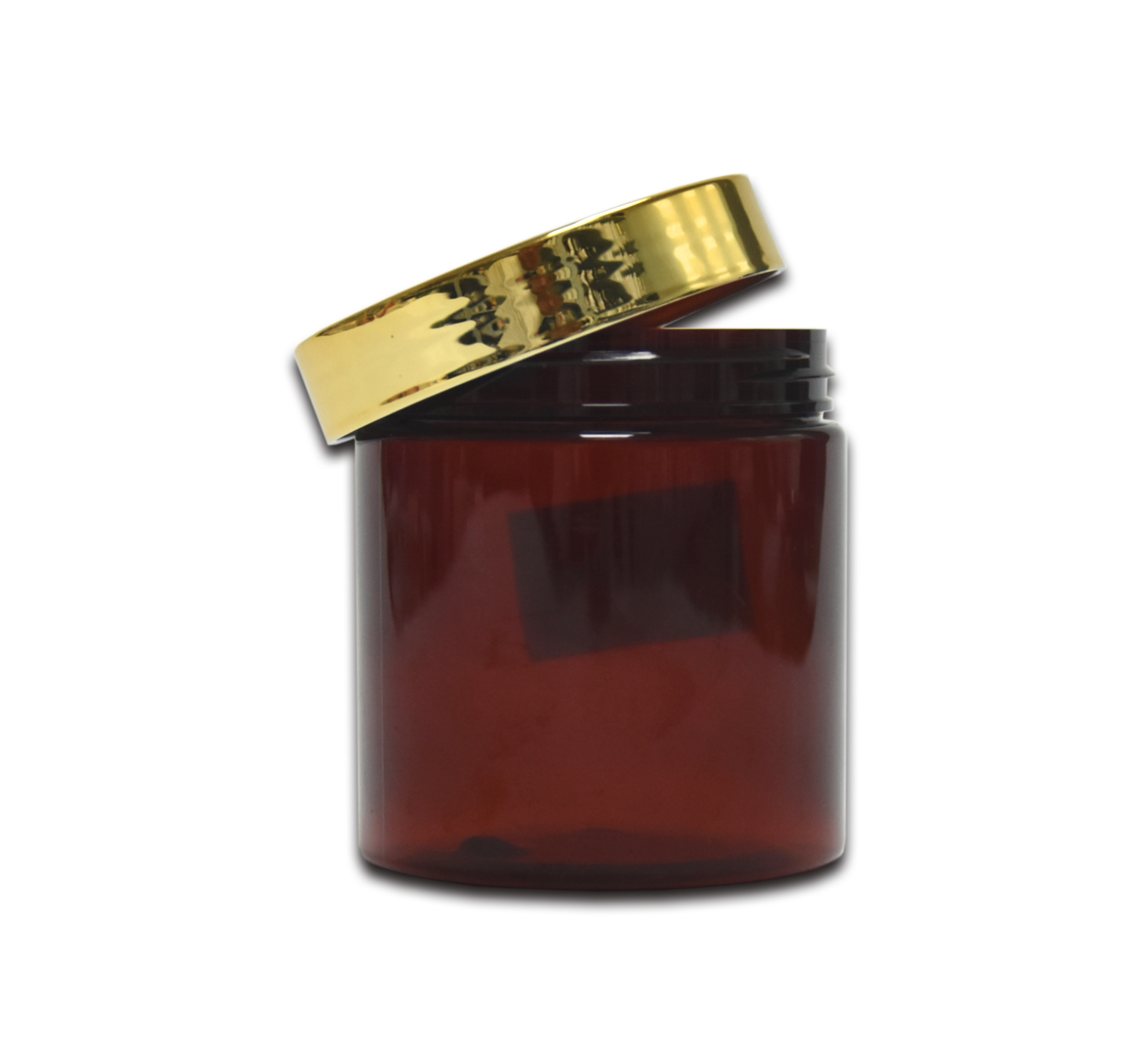 Amber Cylinder 200ml Plastic PET Cosmetic Cream Jar Also Body Butter Container