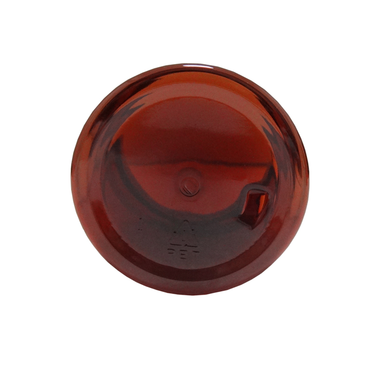 Amber Empty 100g Cosmetic Container PET Plastic Skin Care Cream Jar with Lid