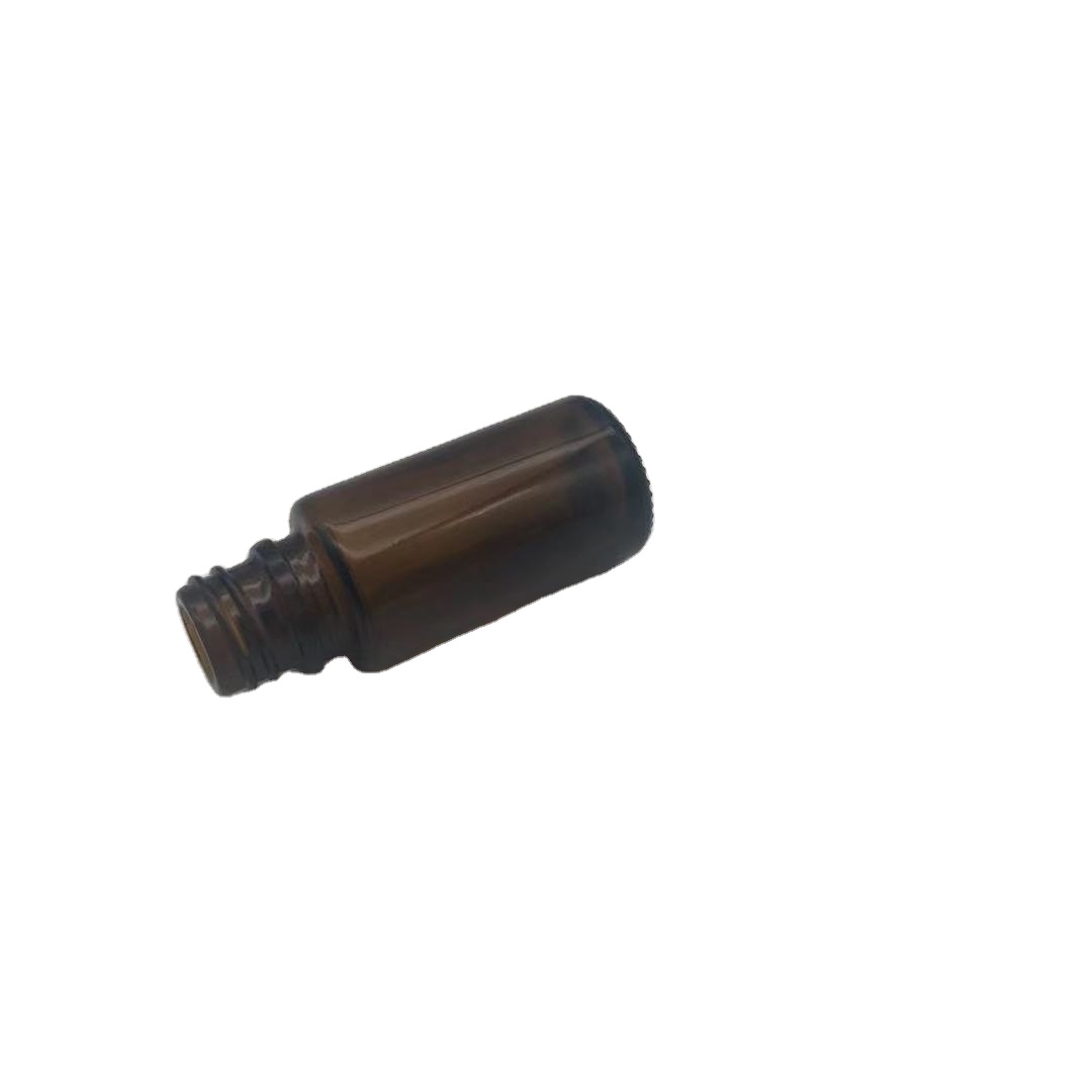 Amber Essential Oil Glass Bottle 15 ml with Plastic Dropper Cap