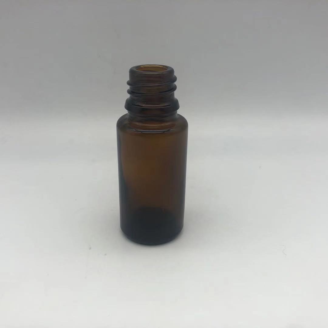 Amber Essential Oil Glass Bottle 15 ml with Plastic Dropper Cap