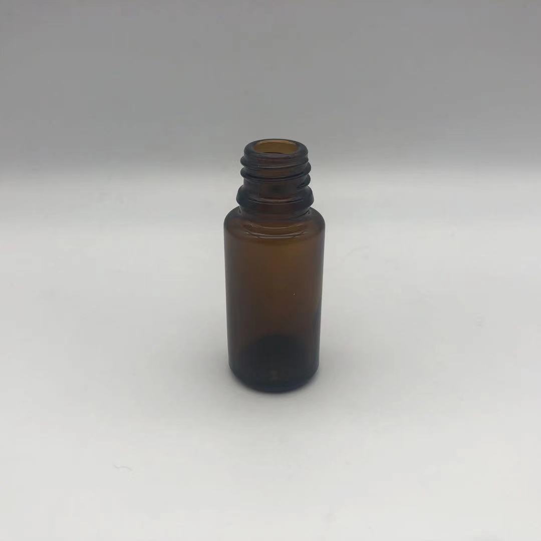 Amber Essential Oil Glass Bottle 15 ml with Plastic Dropper Cap