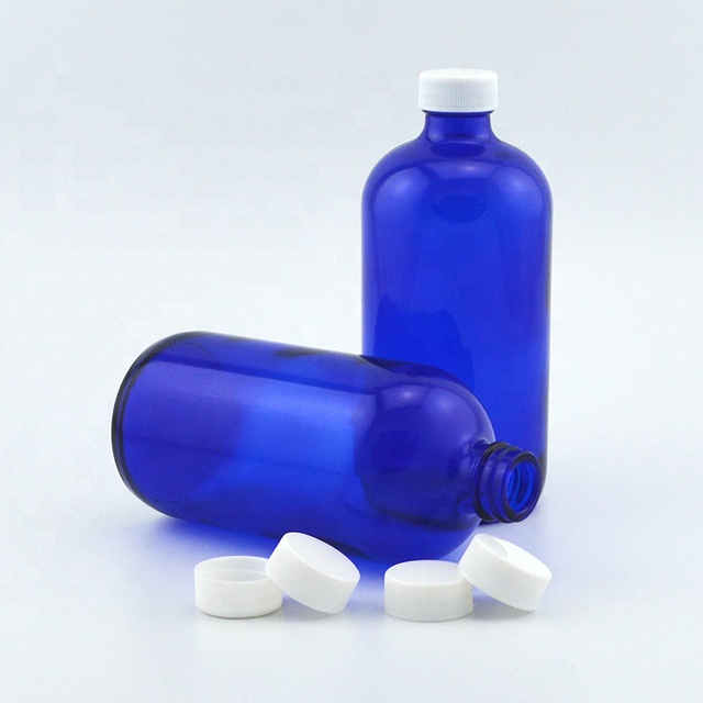 Amber Glass Bottle 1/2 oz 1oz 2oz 4oz 8oz 16oz 32oz Boston Round Essential Oil Bottles