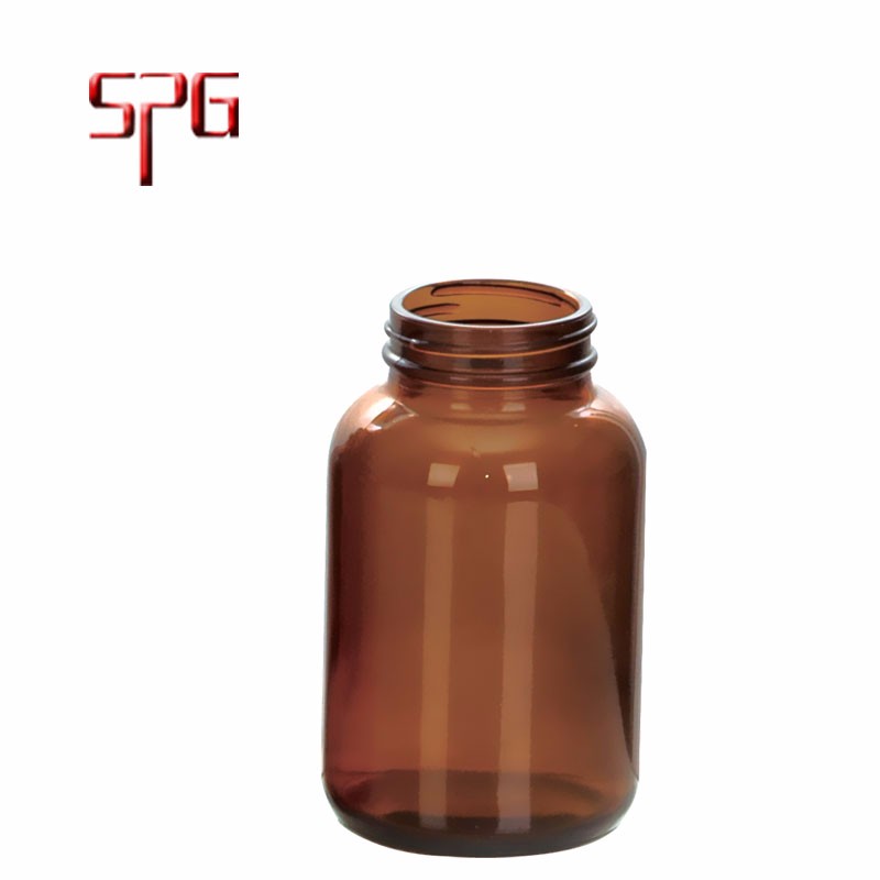 Amber Glass Bottle for Tablet with Wide Mouth G.P.I 400