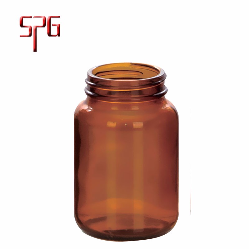 Amber Glass Bottle for Tablet with Wide Mouth G.P.I 400