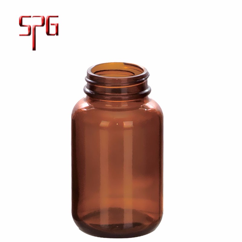 Amber Glass Bottle for Tablet with Wide Mouth G.P.I 400