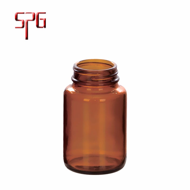 Amber Glass Bottle for Tablet with Wide Mouth G.P.I 400