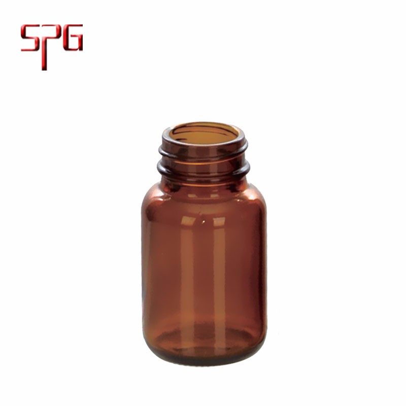 Amber Glass Bottle for Tablet with Wide Mouth G.P.I 400