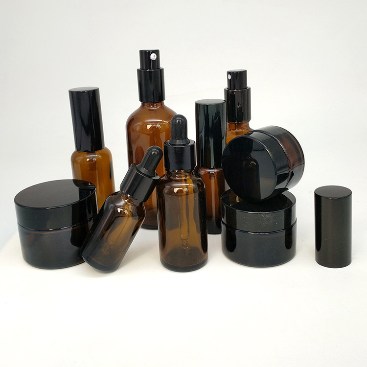 Amber Glass Bottles For Essential Oils With Glass Eye Dropper
