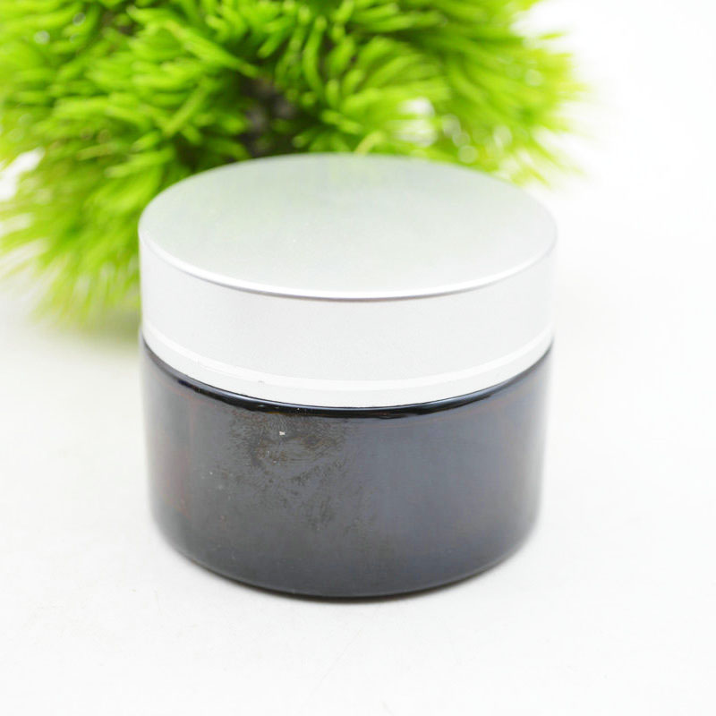 Amber Glass Cosmetic Jars 30ml Empty Sample Container for Eye Cream, Eye Shadow