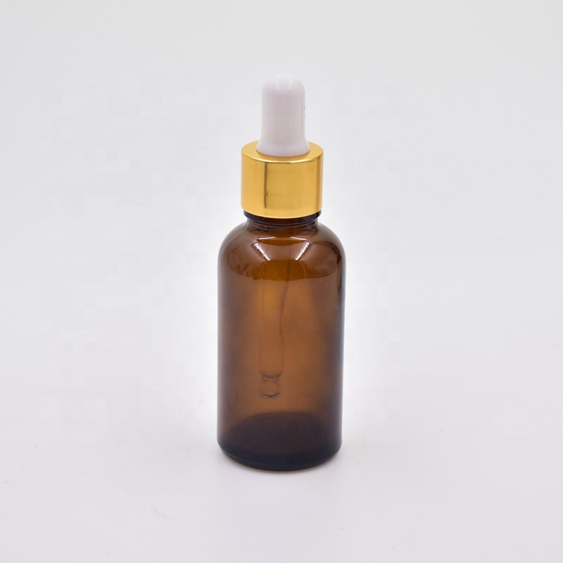 Amber Glass Dropper Bottles 30 ml Refillable Glass Eye Dropper Containers for Essential Oils Cosmetics Cooking Powder