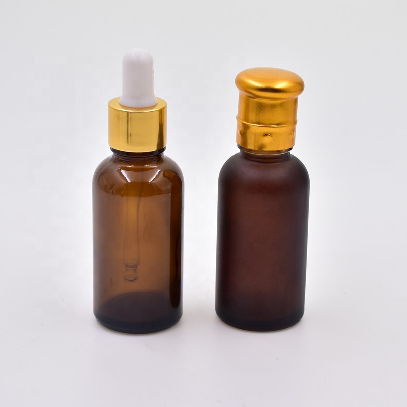 Amber Glass Dropper Bottles 30 ml Refillable Glass Eye Dropper Containers for Essential Oils Cosmetics Cooking Powder