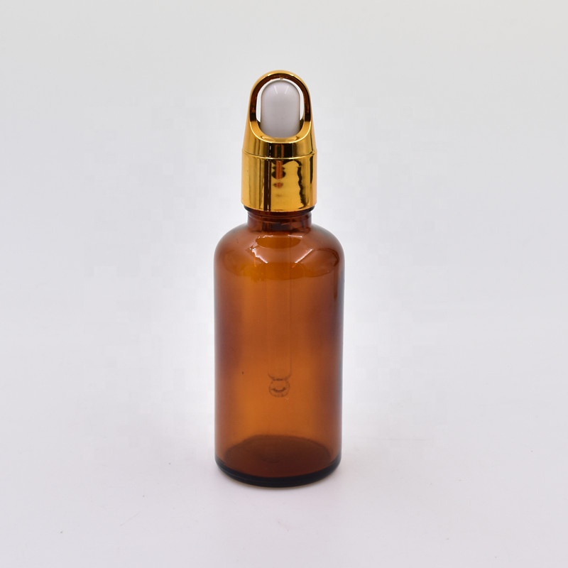 Amber Glass Dropper Bottles 30 ml Refillable Glass Eye Dropper Containers for Essential Oils Cosmetics Cooking Powder