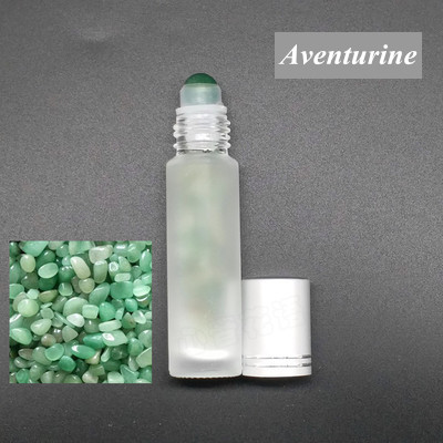 Amber Glass Essential Oil Amethyst Stone Roller Balls Bottles 10ml Empty