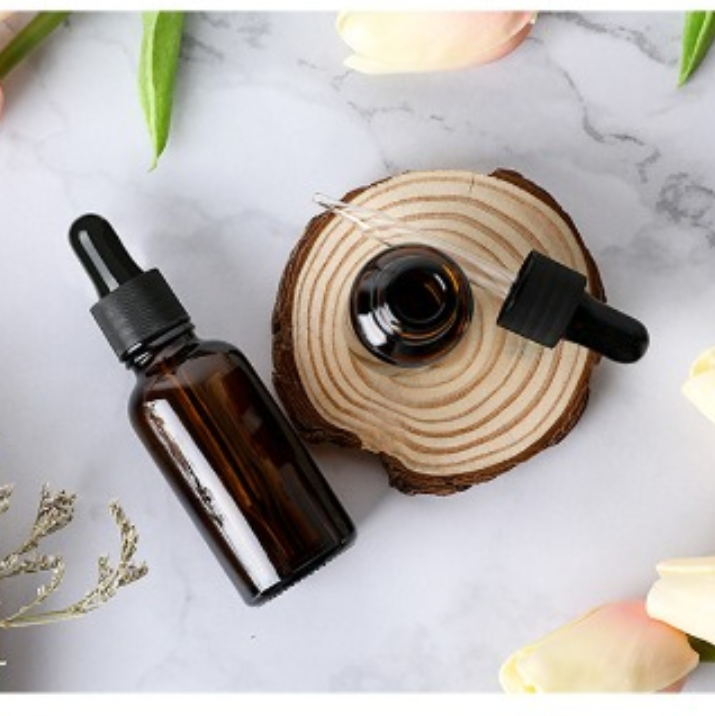 Amber Glass Essential Oil Aromatherapy Liquid Brown 5-50 Ml Drop for Refill Massage Pipette Bottles