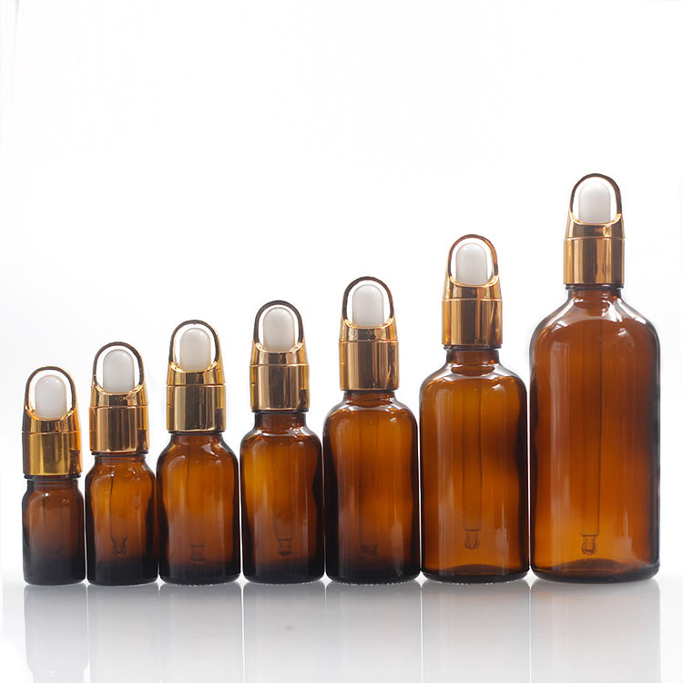 Amber Glass Essential Oil Bottles/Cosmetic Packing For Essential Oil With Different Cap