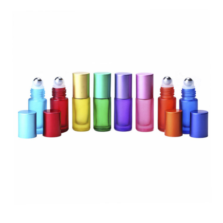 Amber Glass Roll On Bottles 10ml Essential Oil Perfume Roller Vials With Roller Ball 3ml roll-on bottle for cosmetics