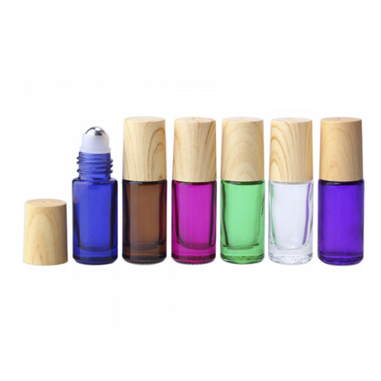 Amber Glass Roll On Bottles 10ml Essential Oil Perfume Roller Vials With Roller Ball 3ml roll-on bottle for cosmetics