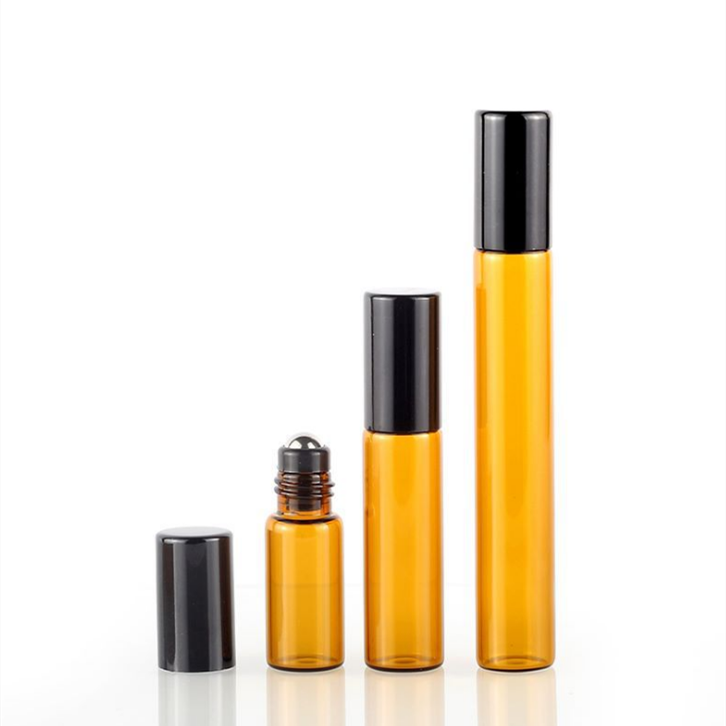 Amber Glass Roller Bottle Roll On Essential Oil Bottle 3ml 5ml 10ml