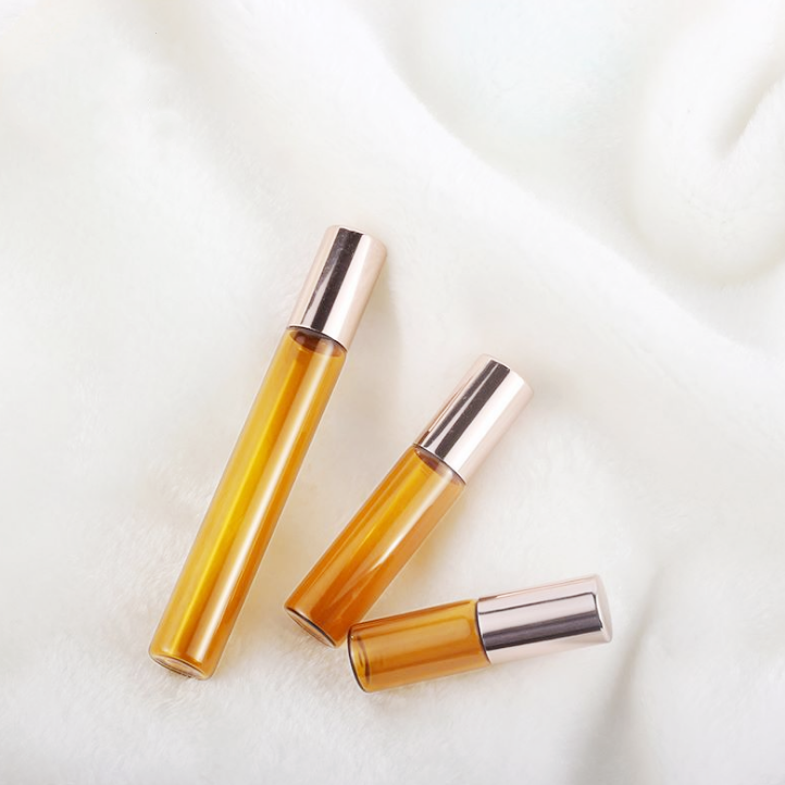 Amber Glass Roller Bottle Roll On Essential Oil Bottle 3ml 5ml 10ml