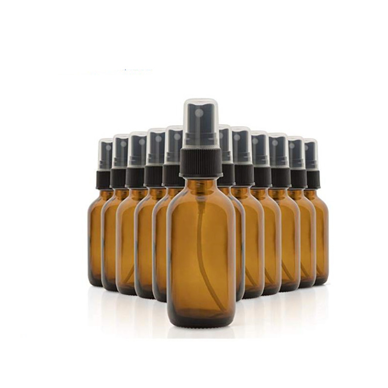 Amber Glass Spray Bottle 4oz for Cologne Perfume Essential Oils Refillable Fine Mist Spray