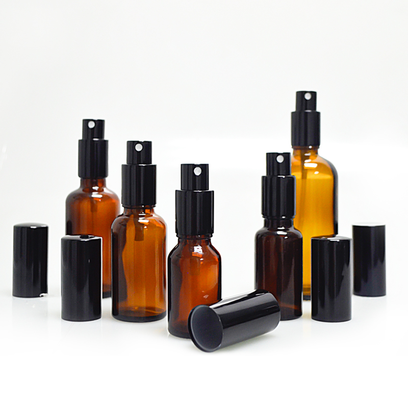 Amber Glass Spray Bottles 5ml Empty Refillable Liquid Essential Oil Glass Pump Bottles Free Shipping