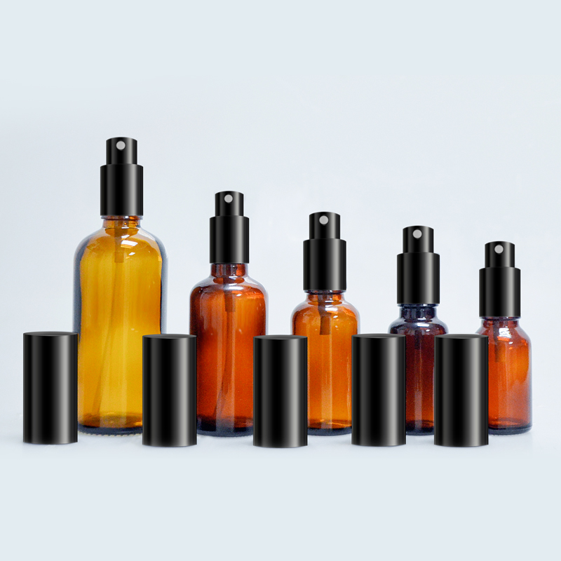 Amber Glass Spray Bottles 5ml Empty Refillable Liquid Essential Oil Glass Pump Bottles Free Shipping