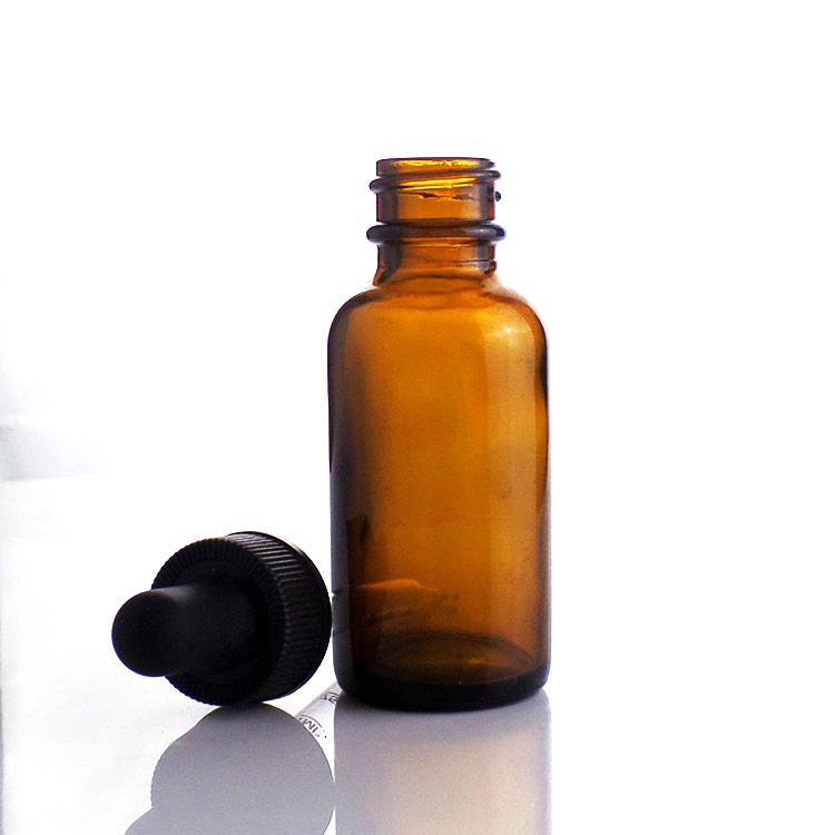 Amber Glass dropper Bottles customized Essential Oil dropper bottle for cosmetic packaging