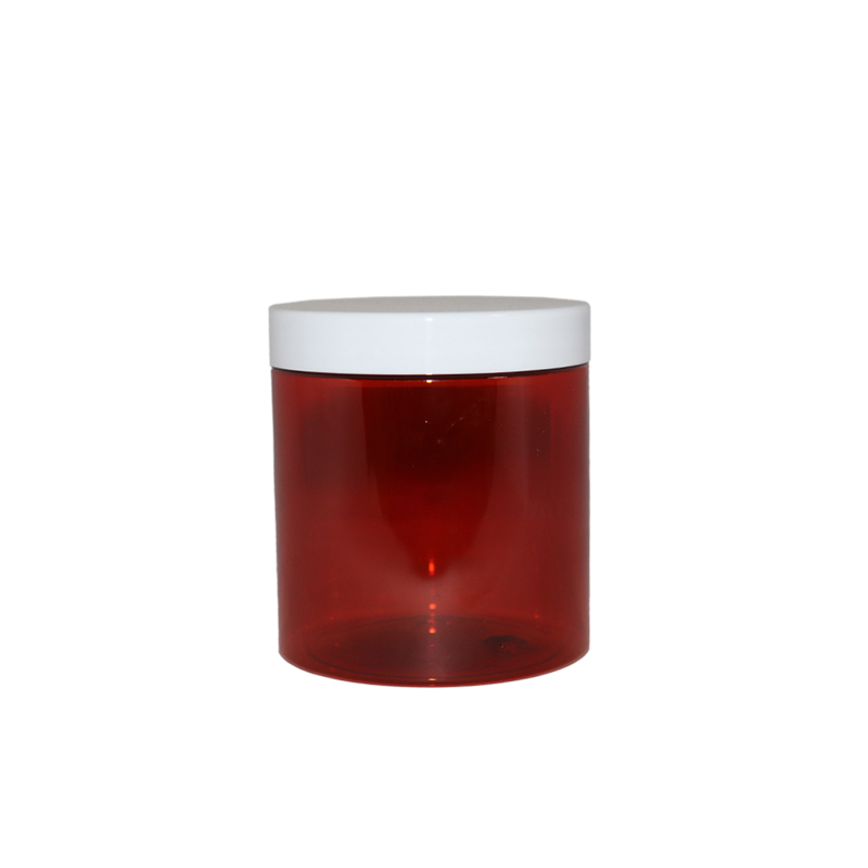 Amber PET plastic jar 2oz with black lid best cream container 00ml pomade, hair clay pet jar frosted amber aluminum cap PP cap