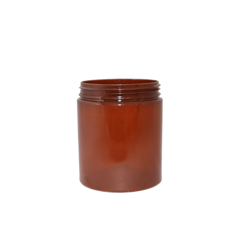Amber PET plastic jar 2oz with black lid best cream container / 100ml pomade, hair clay pet jar frosted amber foundation Powder