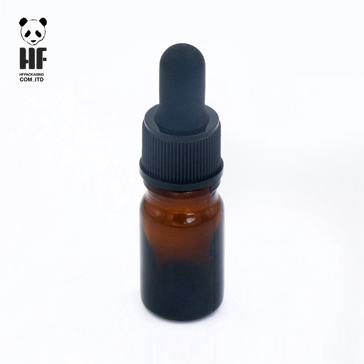 Amber Perfume Sample Tubes Glass Dropper Vial 5 ml essential oil bottles