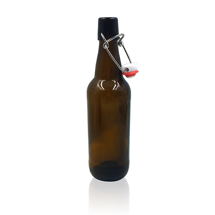Amber Swing Top Beer Glass Bottle 16oz 500ml