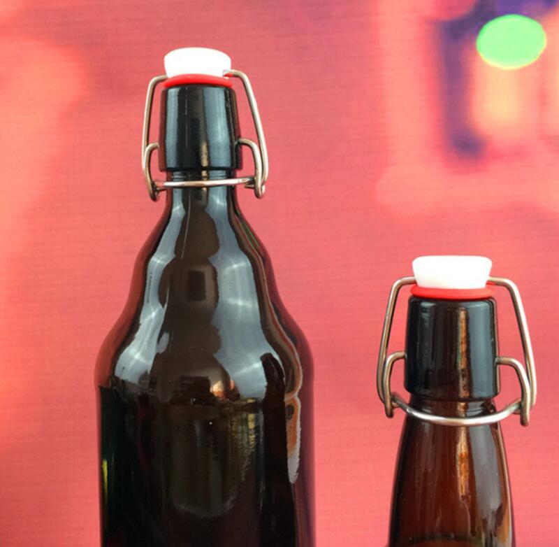 Amber Swing Top Beer Glass Bottle 16oz 500ml