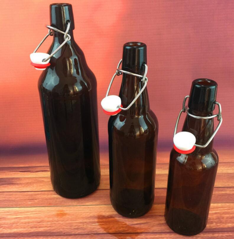 Amber Swing Top Beer Glass Bottle 16oz 500ml