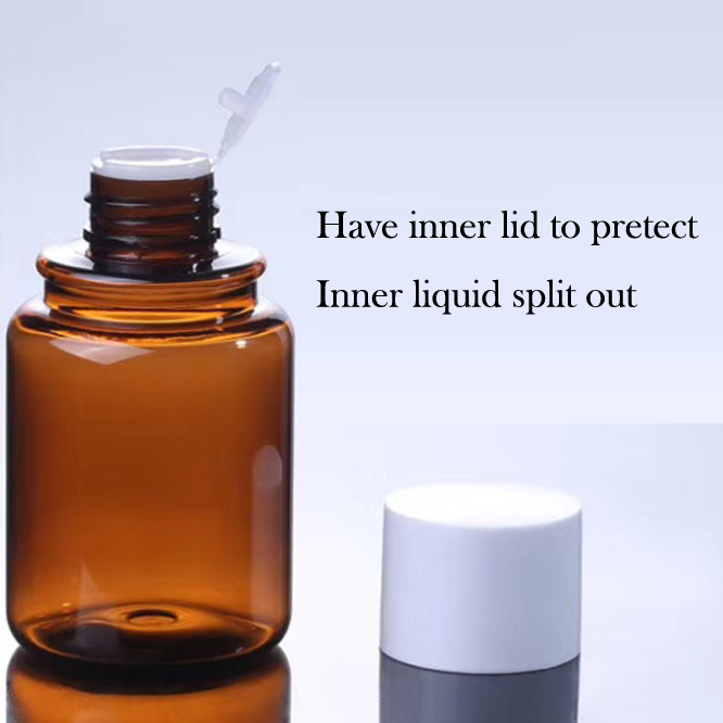 Amber Toner Cosmetic Skincare Lotion And Fine Mist Sprayer Bottles 50ml 100ml 200ml