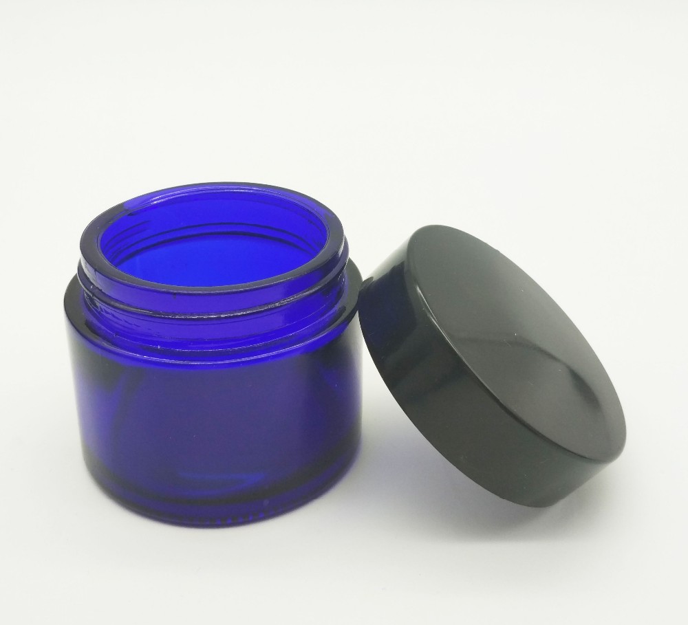 Amber UV glass jar 2oz 3oz 5oz Glass Jar perfume bottles Concentrate Container with Black Screw Cap
