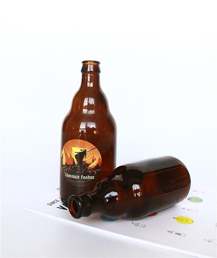 Amber Unique Beer Glass Bottles 330ml 500ml With crown cap for Alcoholic beverage packaging High Quality and Good Price
