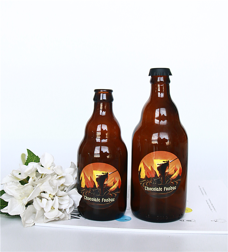 Amber Unique Beer Glass Bottles 330ml 500ml With crown cap for Alcoholic beverage packaging High Quality and Good Price