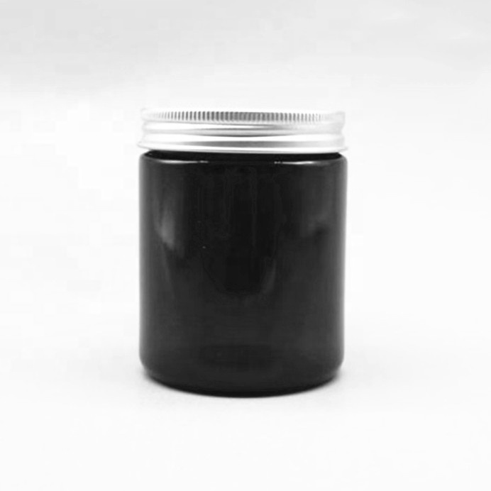 Amber Wide Mouth Empty Hot Sale Custom 250ml 8oz 100ml Straight Side Round Glass Candle Jar With Metal lid Wholesale