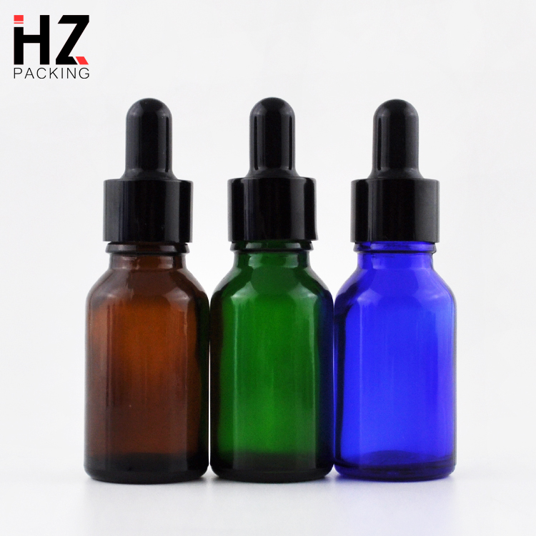 Amber blue essential oil glass scale graduation 1 oz 30ml dropper bottle with measurement markings
